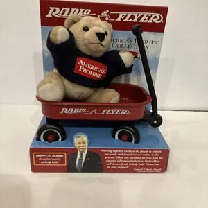 VTG Radio Flyer 1999 Red Wagon Colin Powell Bear America's Promise Collection